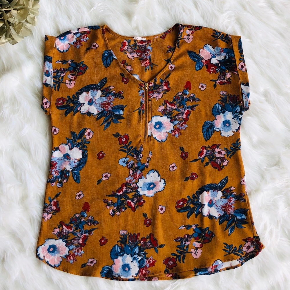 Touia Yellow Floral Top M